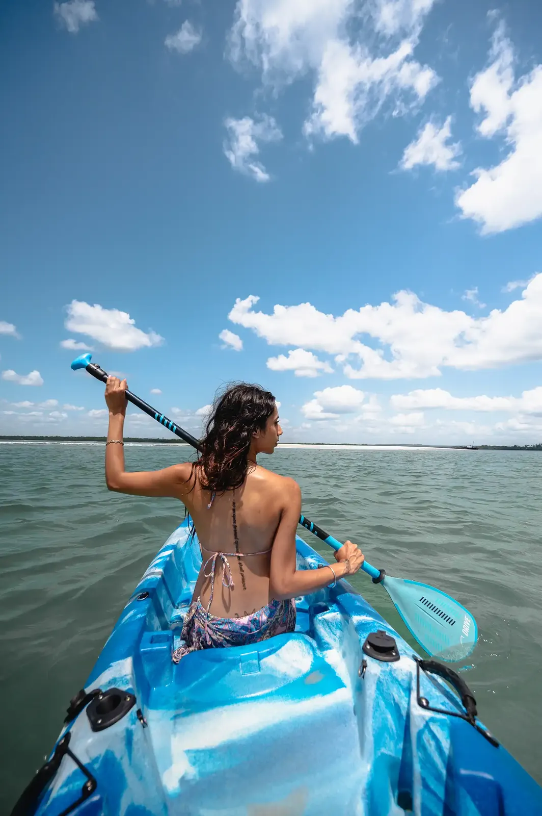 Kayaking on the turquoise lagoon