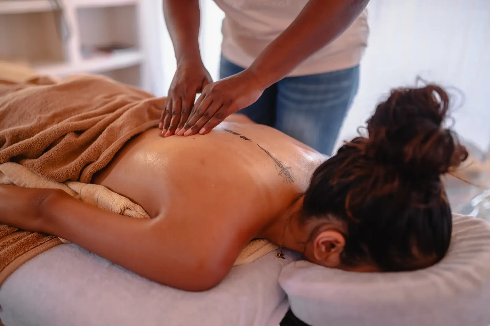 Relaxing massage at the lodge