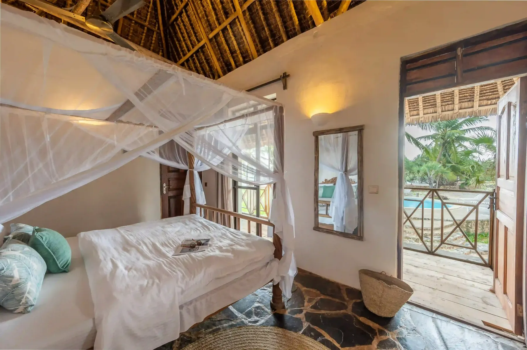 Safari chairs on the private veranda