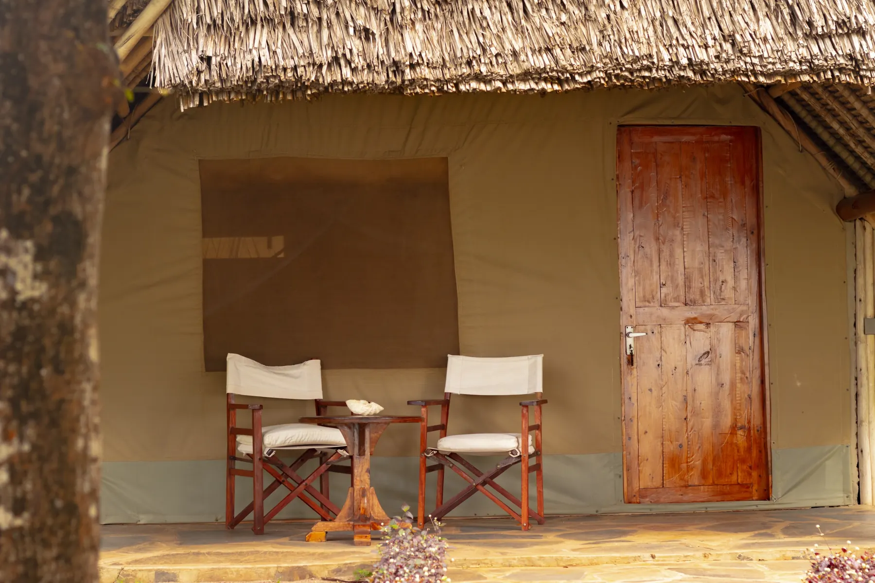 Bedroom corner under thatch