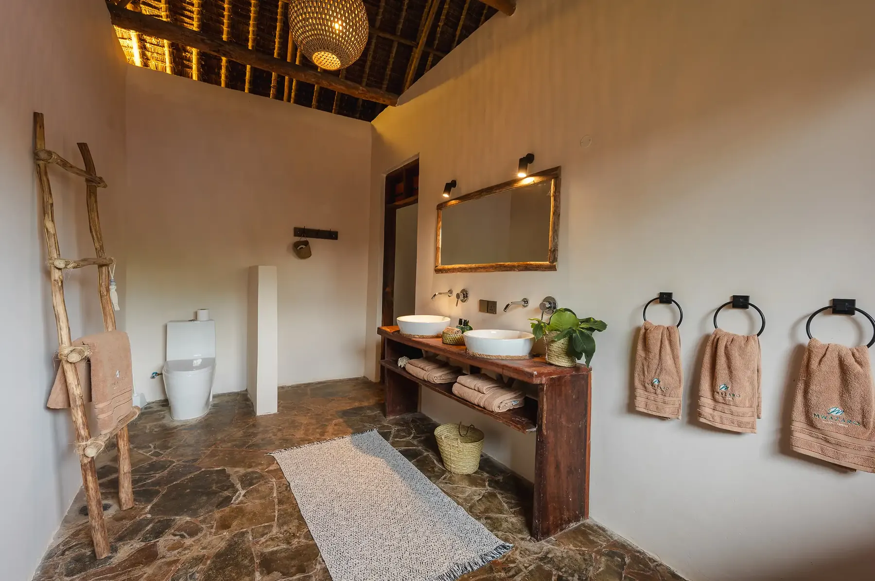 Suite bathroom with twin basins